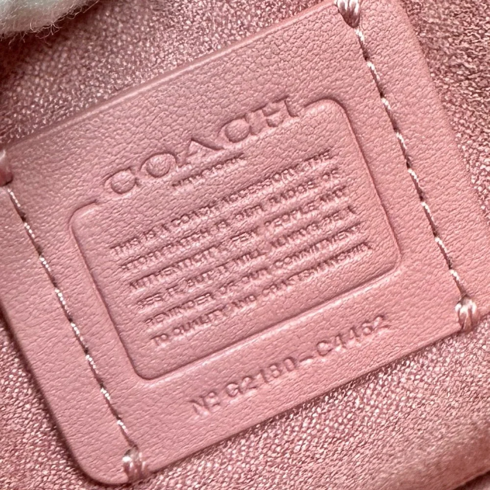 EUC Coach Linear Quilted Pink Nappa Leather 2 Way Belt Bag Crossbody
